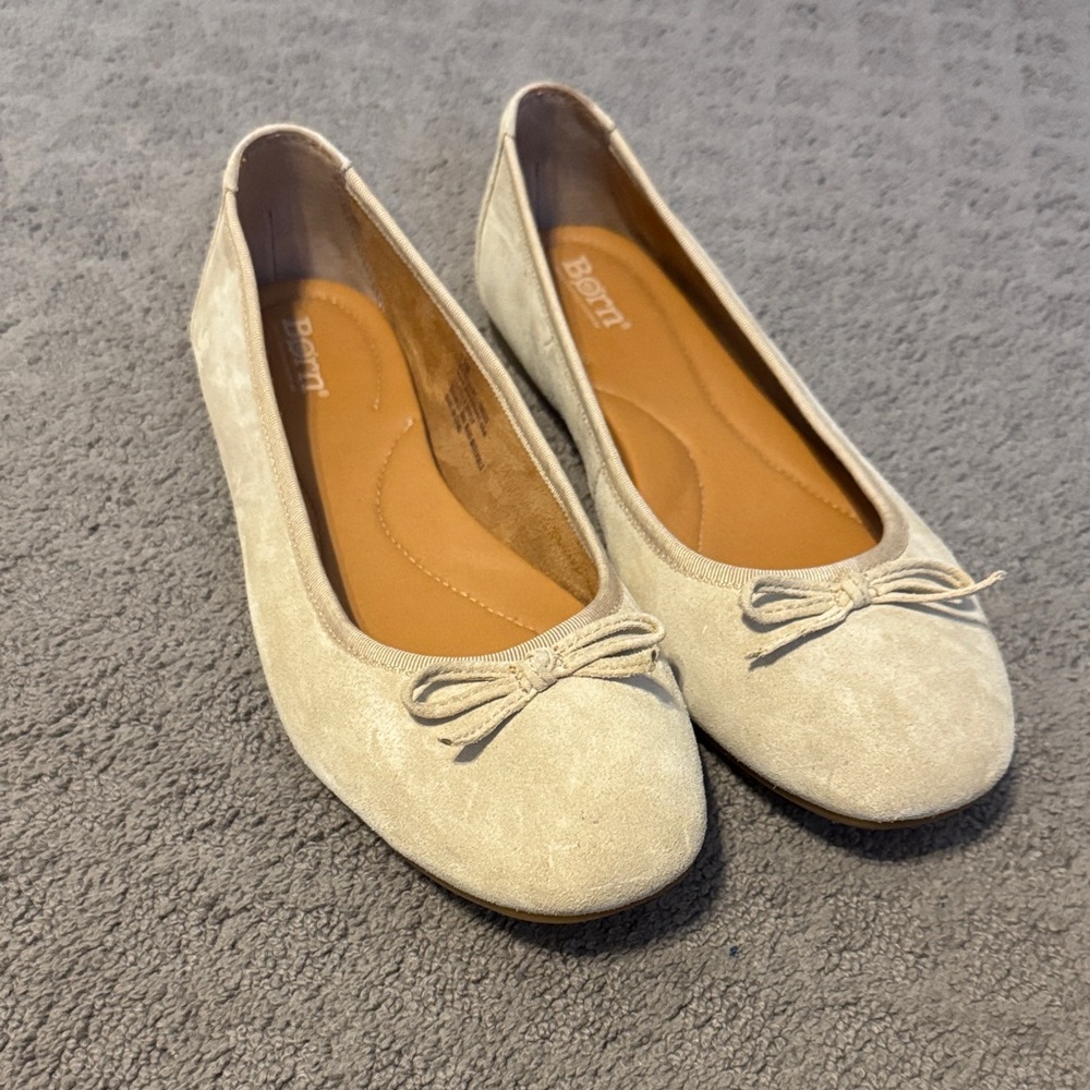 Born Cream Ballet Flats with Bow